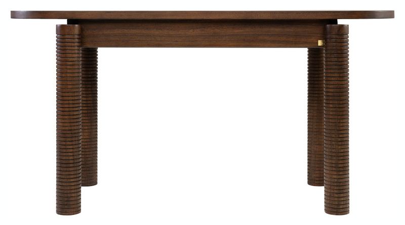 Matz Möbel Konsolentisch EIKE oval 150 cm lang Holz dunkelbraun