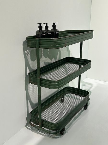 Eisen Rollwagen METTE, Pflanzentisch Metall antik