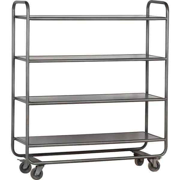 Matz Möbel - Metall Regal LOUI auf Rädern B 120 cm