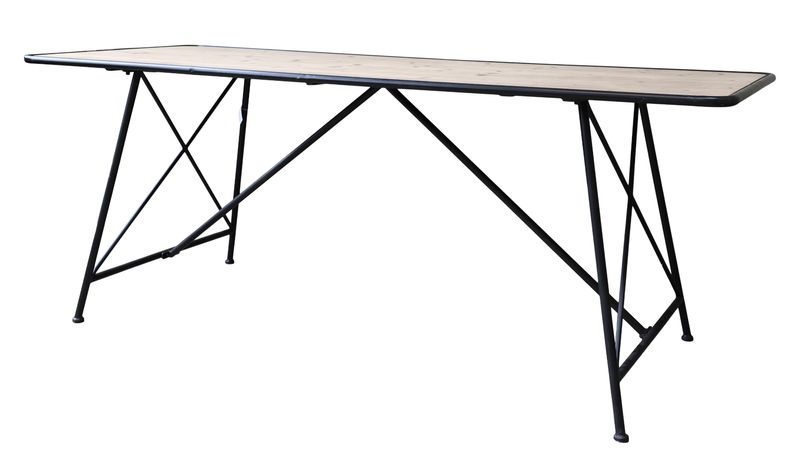 MONE, Esstisch 200*80 cm Industriedesign Holz-Metall