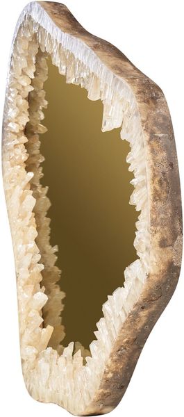 Natürlicher Quarzspiegel B 81 cm - Designer Spiegel
