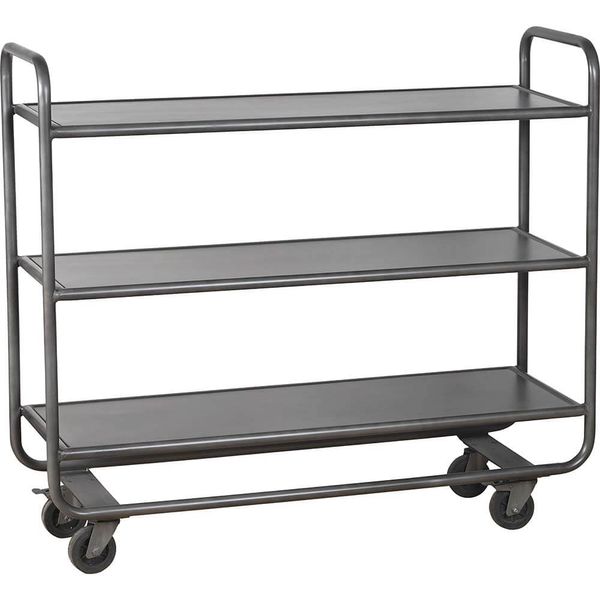 Matz Möbel - Niedriges Metall Regal LOUI auf Rädern H 106 cm