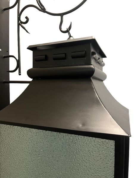 TESS, Outdoor-Wandlampe, Hängelampe aus vintage schwarzem Eisen Landhausstil