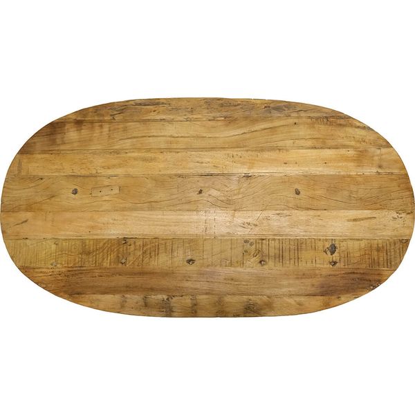 RICA, ovale Tischplatte 130*70*5 cm Recyclingholz