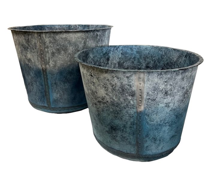 Nr. 2, Pflanzkübel Metall D 84 cm vintage Landhausstil