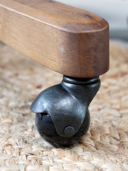 PIT, Bürostuhl Holz-Geflecht mit hoher Rückenlehne auf Rollen