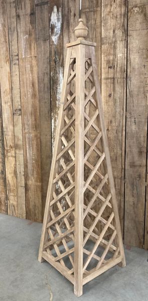 Rankhilfe Holz "Obelisk-Form" H 220 cm im Landhausstil