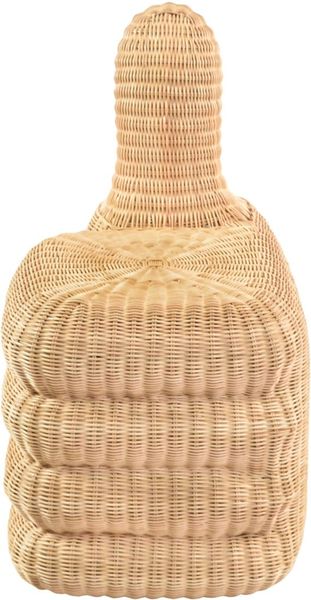 Hocker aus Rattan Art-Kunst "Daumen hoch"
