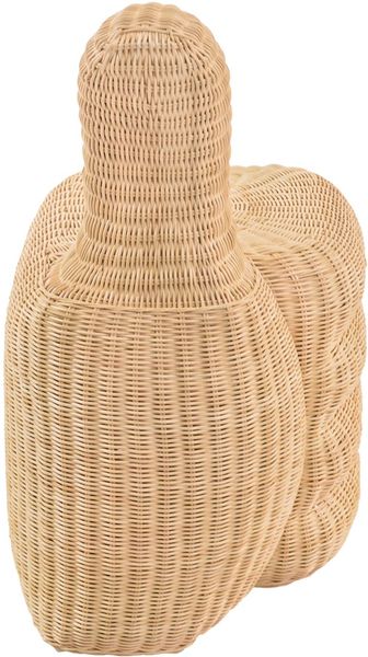 Hocker aus Rattan Art-Kunst "Daumen hoch"