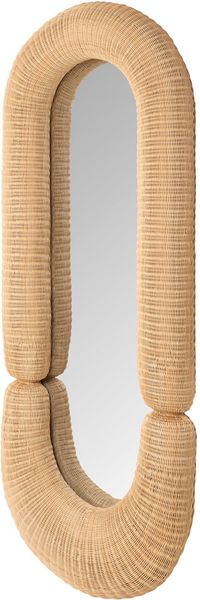 Natürlicher Rattan Spiegel H 220 cm, Designer Spiegel