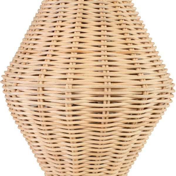 RITA, Designer Rattan Stehlampe rund, Kugellampe