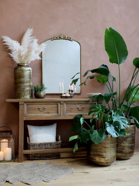 MIMI, Konsolentisch Altholz natur im Landhausstil