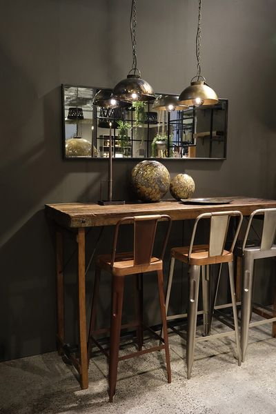 TONI, Altholz Stehtisch B 172 cm, Recyclingholz Barmöbel Bartisch