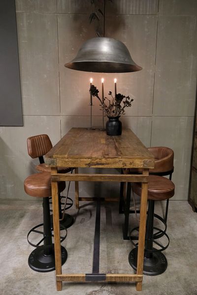 Matz-Möbel Stehtisch MERLE B 130 cm Recyclingholz, Klapptisch Altholz