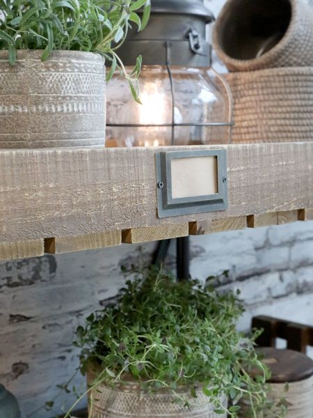 KAY, Regal mit 5 Holz-Tabletts auf Rädern industrial