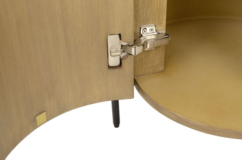 POGO, Kleiner Schrank rund 1 Tür helles Holz