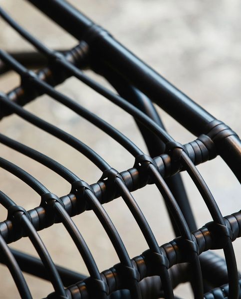 SAM, Gartenstuhl, Lounge-Sessel Rattan schwarz