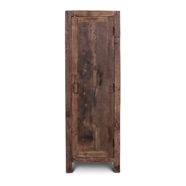 Schmaler Altholz Schrank SANO, Spind B 50 cm 1 Tür