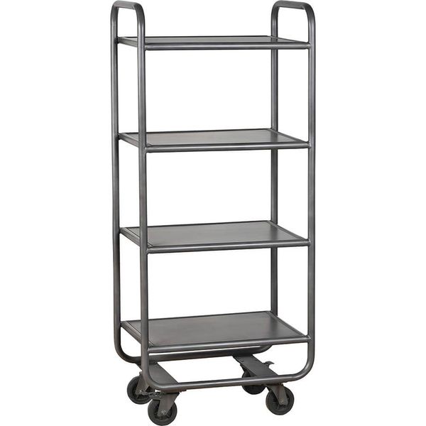 Matz Möbel - Schmales Metall Regal LOUI auf Rädern B 60 cm