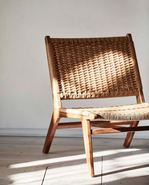 RONJA, Sessel Geflecht + Holz