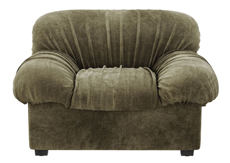 Matz Möbel Samt Sessel MAILA grün, Wohnzimmer Sessel