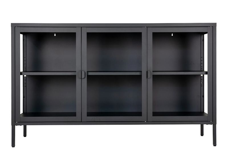 SINA, Sideboard-Vitrine Metall mit Glastüren, Anrichte