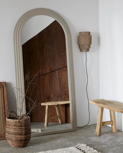 SINA, Wandleuchte natur Jute, Wandlampe