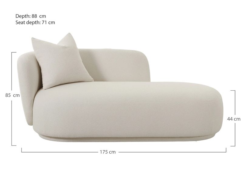 KONO, Polsterliege, Tagesbett beige-natur Stoff