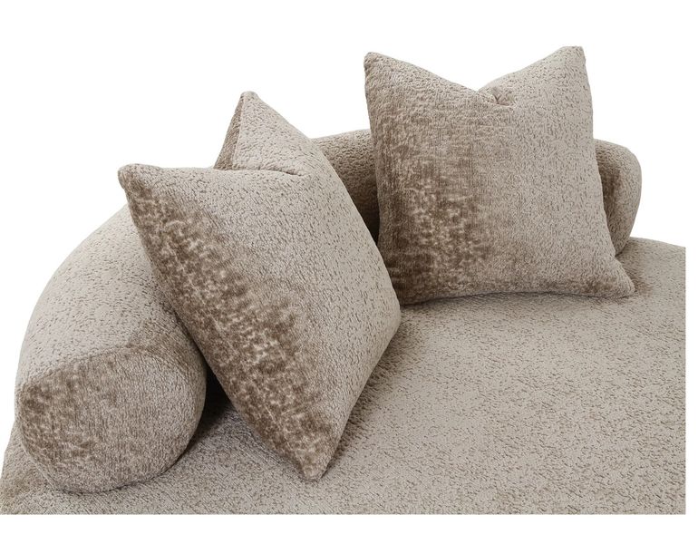 AIRA, Polsterliege, Tagesbett dunkel-beige rund D 160 cm