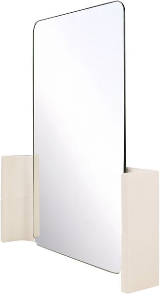 Keramik Spiegel KANA creme-weiß rechteckig, Designermöbel