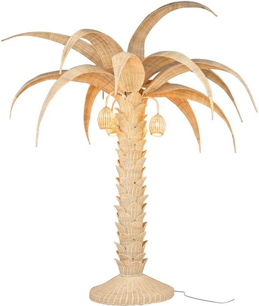 ALMA 1, Große Stehlampe aus Rattan "Palme"