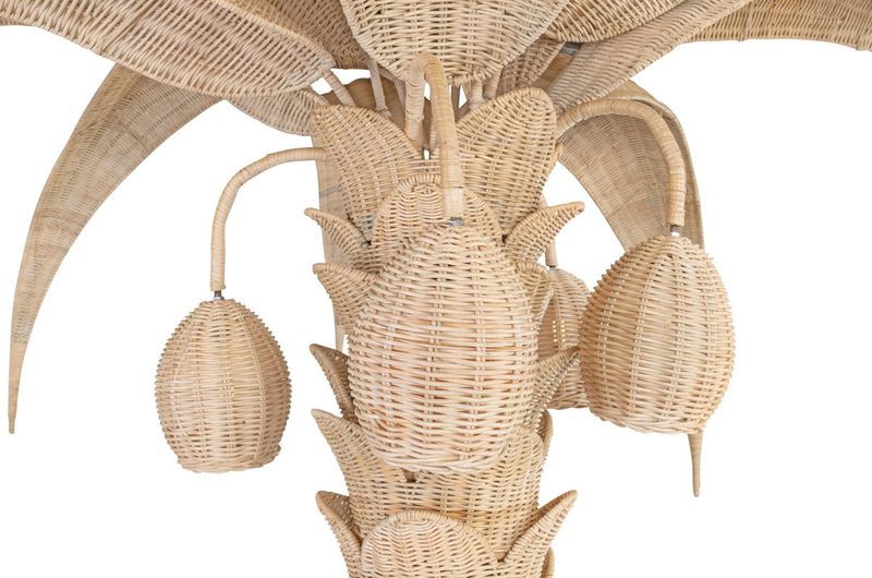 ALMA 1, Große Stehlampe aus Rattan "Palme"