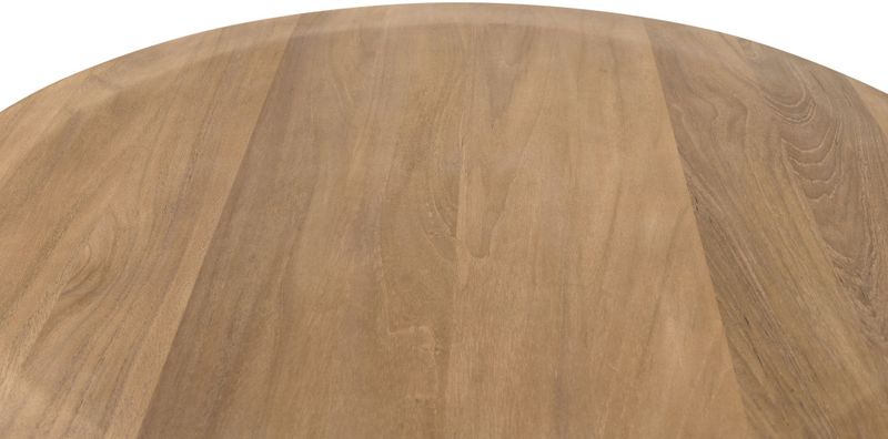 TANA, Designer Couchtisch rund Massivholz mit Flügelbeinen