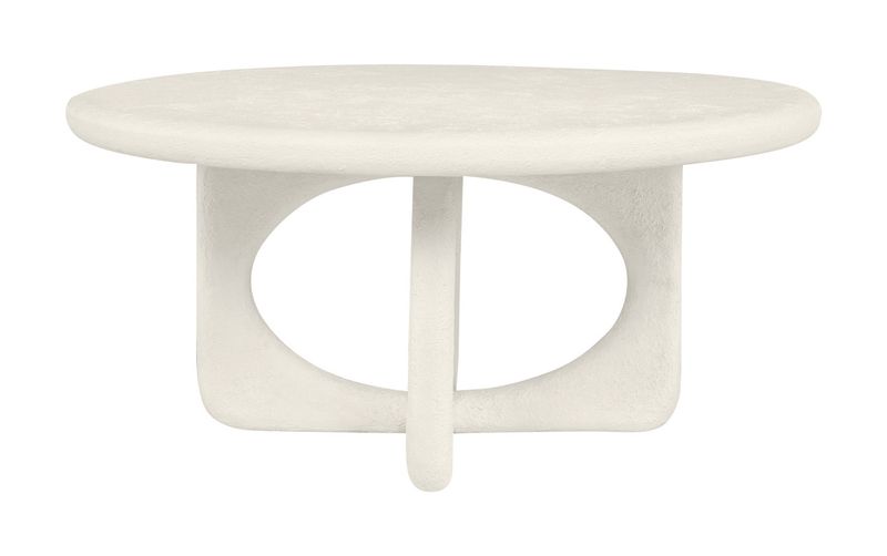 TEO, weißer Designer Couchtisch rund 90 cm, Designermöbel