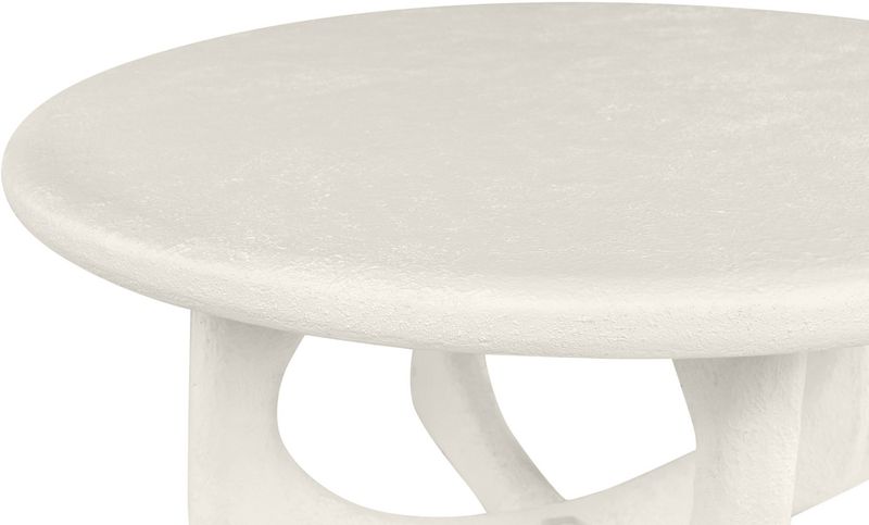 TEO, weißer Designer Couchtisch rund 90 cm, Designermöbel