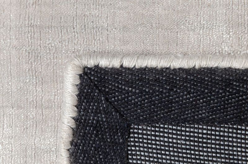 Teppich LUX Baumwollseide silber-grau rechteckig