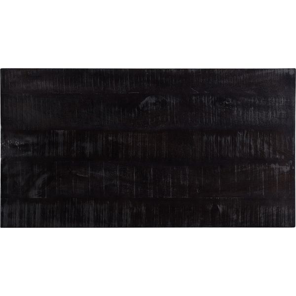 CLEO-Tischplatte 130*70*3 cm rechteckig Massivholz schwarz