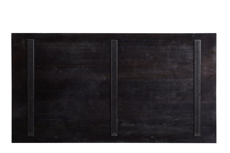 CLEO-Tischplatte 130*70*3 cm rechteckig Massivholz schwarz