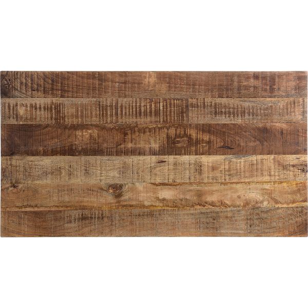 CLEO-Tischplatte 130*70*3 cm rechteckig Massivholz natur