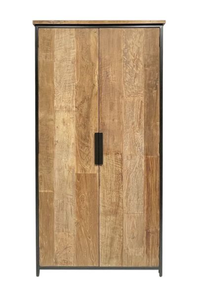 Industriedesign Schrank TOM Holz Metall, Wäscheschrank