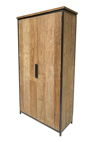 Industriedesign Schrank TOM Holz Metall, Wäscheschrank