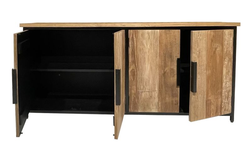 TOM, Industriedesign Sideboard Holz Metall, große Anrichte