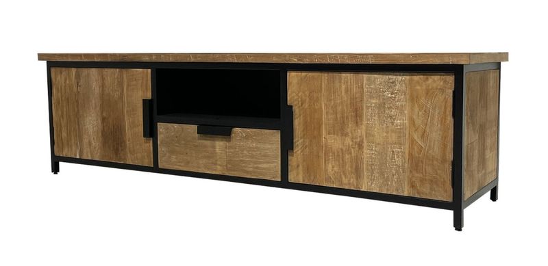 TOM, Industriedesign TV- Sideboard Holz Metall, Media-Lowboard