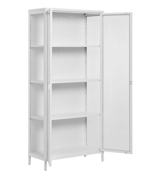 Vitrine BANE weiß Metall H 175 cm