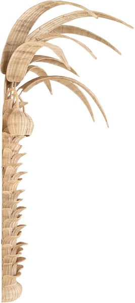 ALMA 2, Große Wandlampe aus Rattan "Palme"