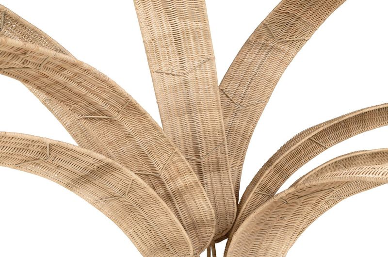 ALMA 2, Große Wandlampe aus Rattan "Palme"