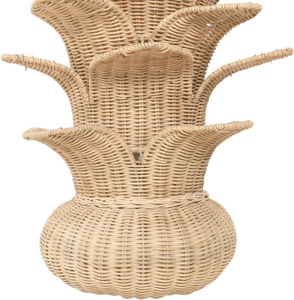 ALMA 2, Große Wandlampe aus Rattan "Palme"