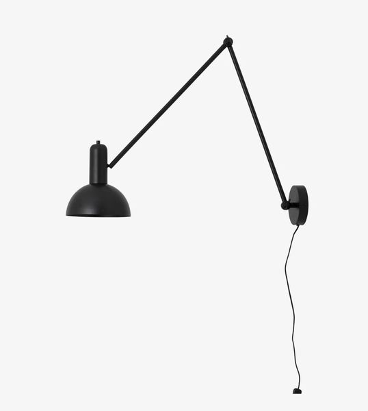 FREIA, Wandlampe, Wandleuchte schwarz Metall