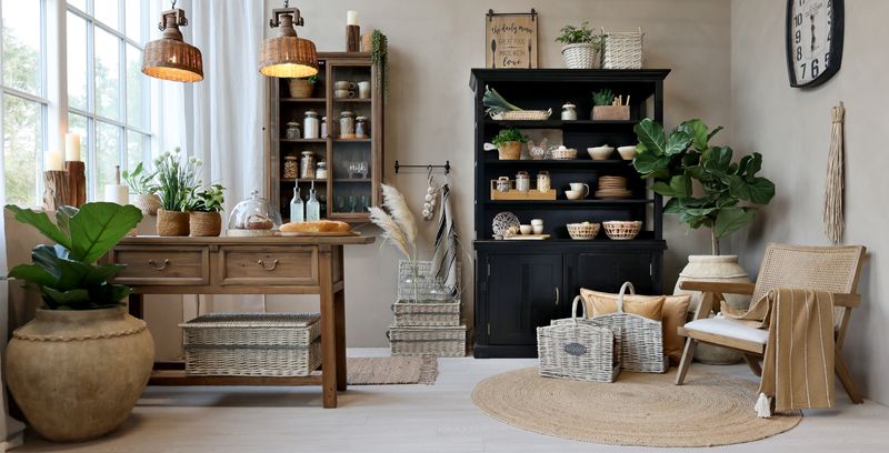 Matz Möbel Holz natur Wandvitrine SISSI, Hängevitrine Landhausstil