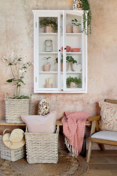 Matz Möbel Wandvitrine SISSI weiß, Hängevitrine Landhausstil
